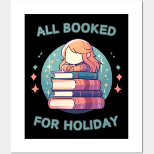 Kawaii All Booked For Holiday Christmas Posters and Art